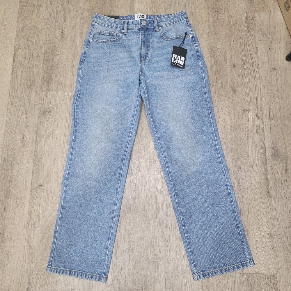 NWT Harlow Denim Baggy Ample Blue Jeans Size: 26